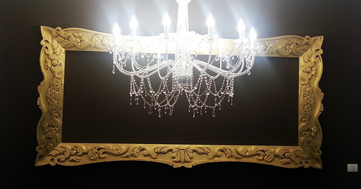 cornice foglia oro
